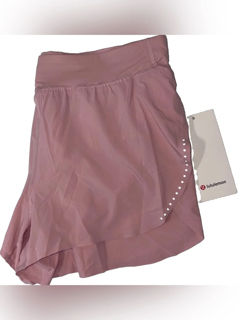 NWT*LULULEMON*LARGE*FAST AND FREE HIGH RISE 3” SPLIT SHORT*LINED*PINK HAZE*$78
